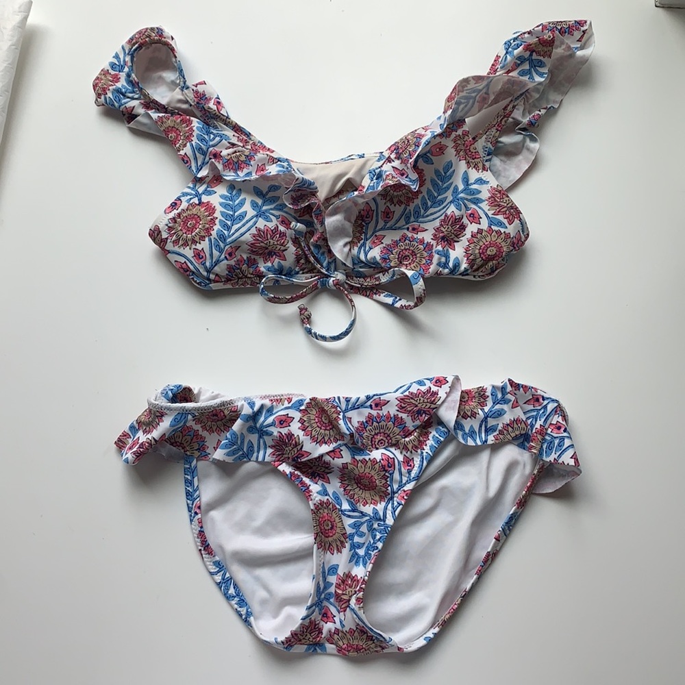 j crew liberty floral print bikini